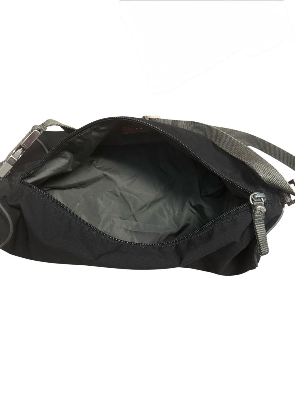 Vintage Y2K Prada Sport Logo Mini Duffel Barrel Bag Nylon Black Silver Hardware - Picture 12 of 14
